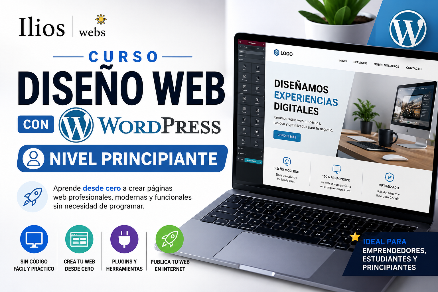 Curso Nivel 1: Diseño Web con WordPress (Básico) Septiembre 20:00 (GMT-4)